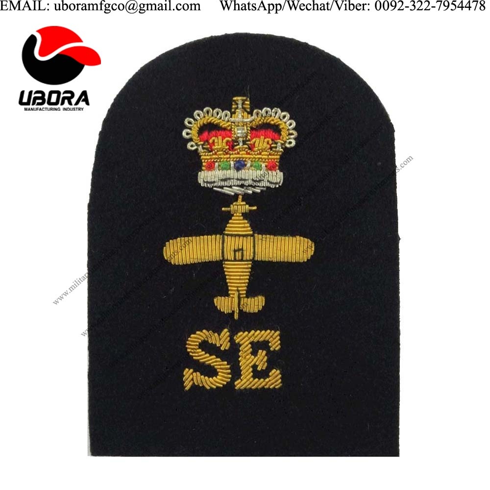 Applique Embroidery Badge hand embroidery badges Fleet Air Arm Survival Equipment + Crown Trade 